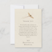 Little Love Bugヴィンテージ赤ちゃんシャワーありがとう サンキューカード (裏面)