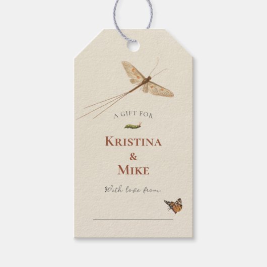 Little Love Bug赤ちゃんシャワー表示シャワー ギフトタグ (正面)