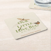 Little Love Bug Baby 男女兼用 Shower スクエアペーパーコースター (アングル)