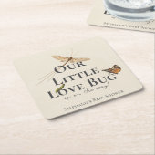 Little Love Bug Baby 男女兼用 Shower スクエアペーパーコースター (アングル)