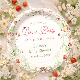 Little Love Bug Baby Shower ペーパープレート