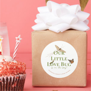 Little Love Bug Baby Shower ラウンドシール