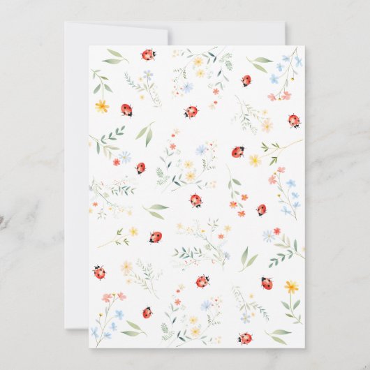 Little Love Bug Baby Shower 招待状 (裏面)