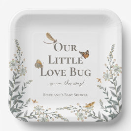 Little Love Bug Baby Shower Gender Neutral ペーパープレート