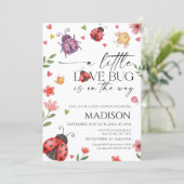 Little Love Bug Baby Shower Invitation 招待状 (スタンド正面)