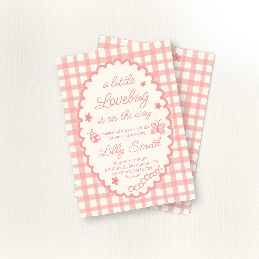 Little Love Bug Baby Shower Invitation 招待状