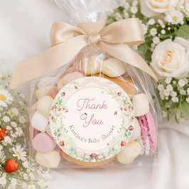 Little Love Bug Baby Shower Thank You ラウンドシール