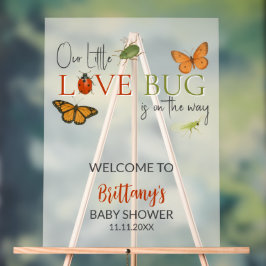 Little Love Bug Baby Shower Welcome アクリルサイン