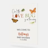 Little Love Bug Baby Shower Welcome アクリルサイン (傾斜)
