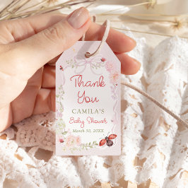 Little Love Bug Bloom Baby Shower Thank You ギフトタグ