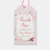 Little Love Bug Bloom Baby Shower Thank You ギフトタグ (正面)