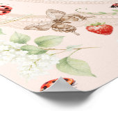 Little Love Bug Boho Baby Shower Welcome ポスター (角)