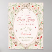 Little Love Bug Boho Baby Shower Welcome ポスター (正面)