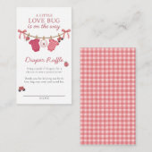 Little Love Bug Clothesline Baby Shower エンクロージャーカード (正面/裏面)