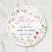 Little Love Bug Garden Baby Shower Thank you フェイバータグ (正面)