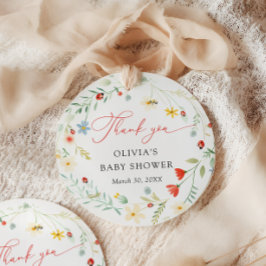 Little Love Bug Garden Baby Shower Thank you フェイバータグ