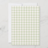 Little Love Bug Hand Drawn Green Baby Shower 招待状 (裏面)