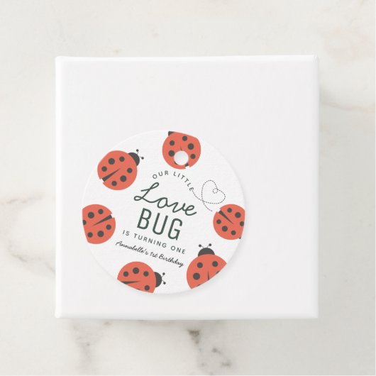 Little Love Bug Ladybug誕生日ありがとうT フェイバータグ (インサイチュ)