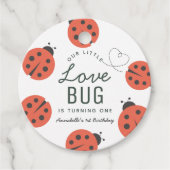 Little Love Bug Ladybug誕生日ありがとうT フェイバータグ (正面)