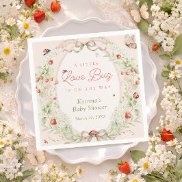 Little Love Bug Ladybug Baby Shower  スタンダードカクテルナプキン