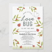 Little Love Bug Ladybug Baby Shower by Mail 招待状 (正面)