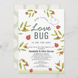 Little Love Bug Ladybug Baby Shower by Mail 招待状