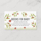 Little Love Bug Ladybug Books for Baby Shower エンクロージャーカード (正面)
