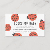 Little Love Bug Ladybug Books for Baby Shower Encl エンクロージャーカード (正面)