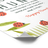 Little Love Bug Ladybug Green Baby Pacifier Hunt ポスター (角)