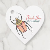 Little Love Bug Pink Baby Showerありがとう フェイバータグ (正面)