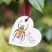 Little Love Bug Pink Baby Showerありがとう フェイバータグ