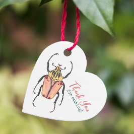 Little Love Bug Pink Baby Showerありがとう フェイバータグ