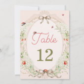 Little Love Bug Rustic Vintage Table Number (裏面)