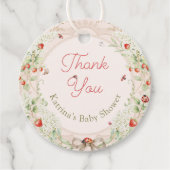 Little Love Bug Wildflower Baby Shower Thank You フェイバータグ (正面)