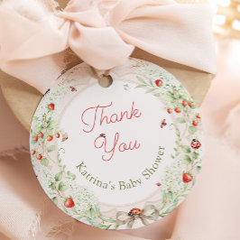 Little Love Bug Wildflower Baby Shower Thank You フェイバータグ