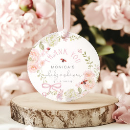 Little Love Bug Wildflower Baby Shower Thank you フェイバータグ
