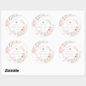 Little Love Bug Wildflower Baby Shower Thank you ラウンドシール (シート)