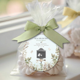 Little Love Letters Baby Shower Stickers ラウンドシール