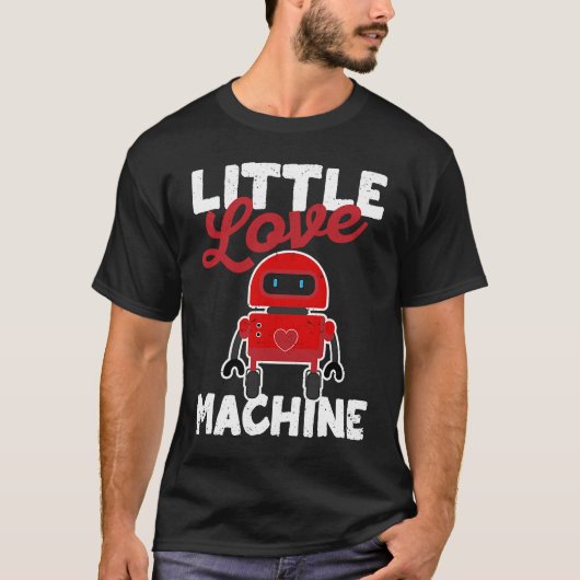 Little Love Machine Valentine's Day Cute V day Rob Tシャツ (正面)