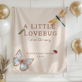 Little Lovebug on the Way Baby Shower Banner, Cute タペストリー