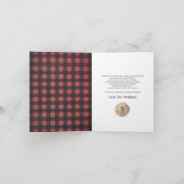 Little Lumberjack Bear Baby Showerありがとう サンキューカード (内部)