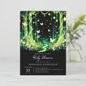  Little Magical Enchanted Forest Baby Shower  招待状 (スタンド正面)