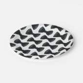 Little Man Bow Tieをテーマにした赤ちゃんシャワー ペーパープレート (アングル)