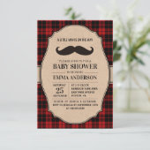 Little Man Boy Baby Shower招待状 – 口ひげ 招待状 (スタンド正面)