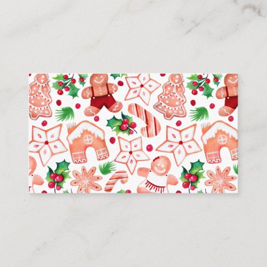 Little Man Gingerbread赤ちゃんシャワーベビー エンクロージャーカード (裏面)