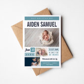 Little Man Magnetic Photo Birth発表 マグネット招待状