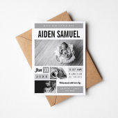 Little Man Magnetic Photo Birth発表 マグネット招待状