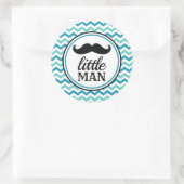 Little Man Mustache Baby Shower Stickers - LM ラウンドシール (バッグ)