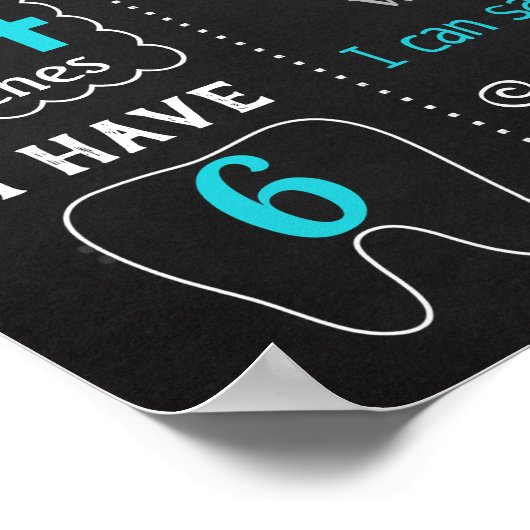 Little Man Mustache Mr Onederful Birthday sign ポスター (角)