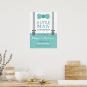 Little Man Welcome Sign Poster, Baby Shower ポスター (キッチン)